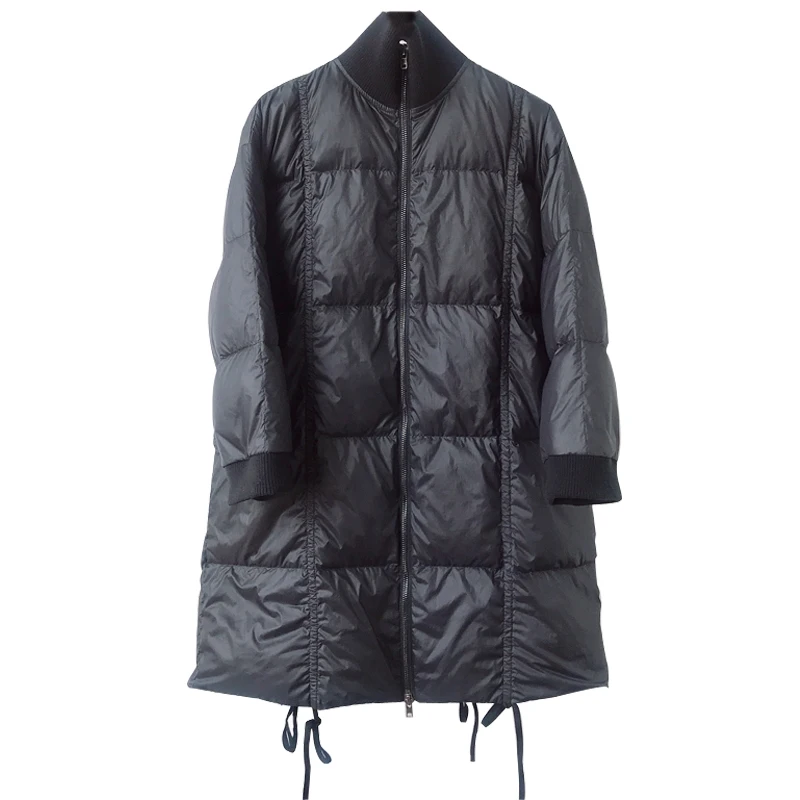 Женское зимнее пальто 2020 длинный черный пуховик Женская Толстая теплая зимняя