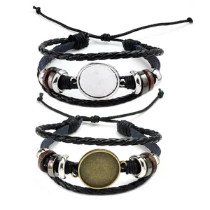 Античный кожаный браслет Aiovlo для изготовления ювелирных изделий сделай сам