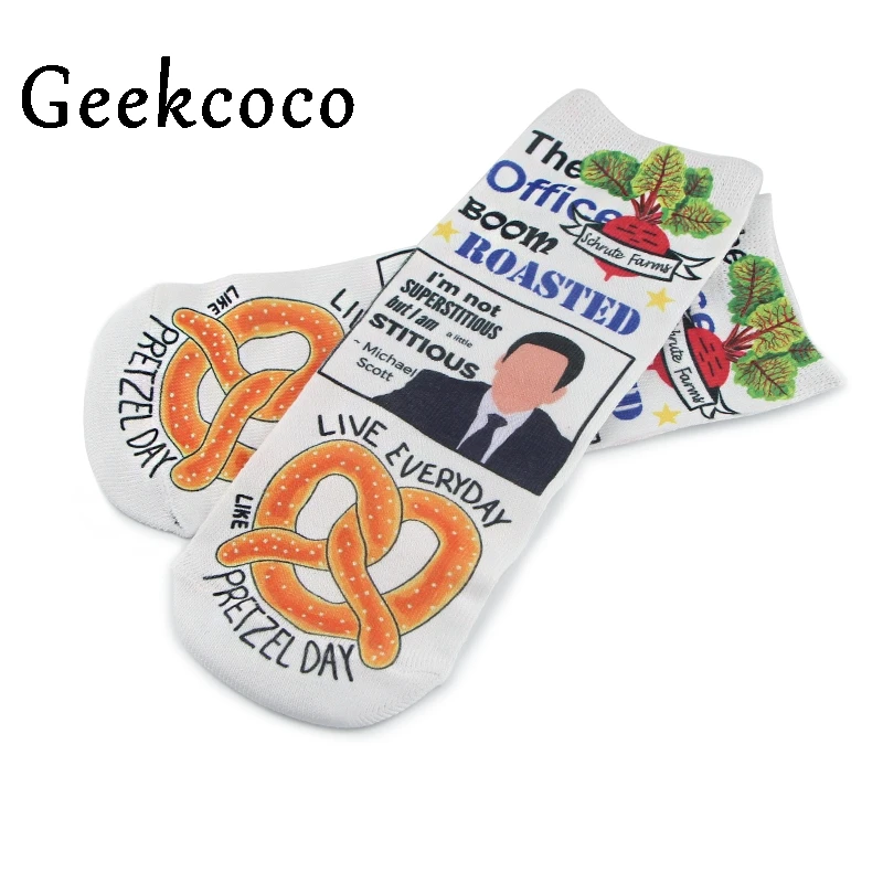 Модные спортивные короткие носки с мультипликационным принтом для детей мужчин