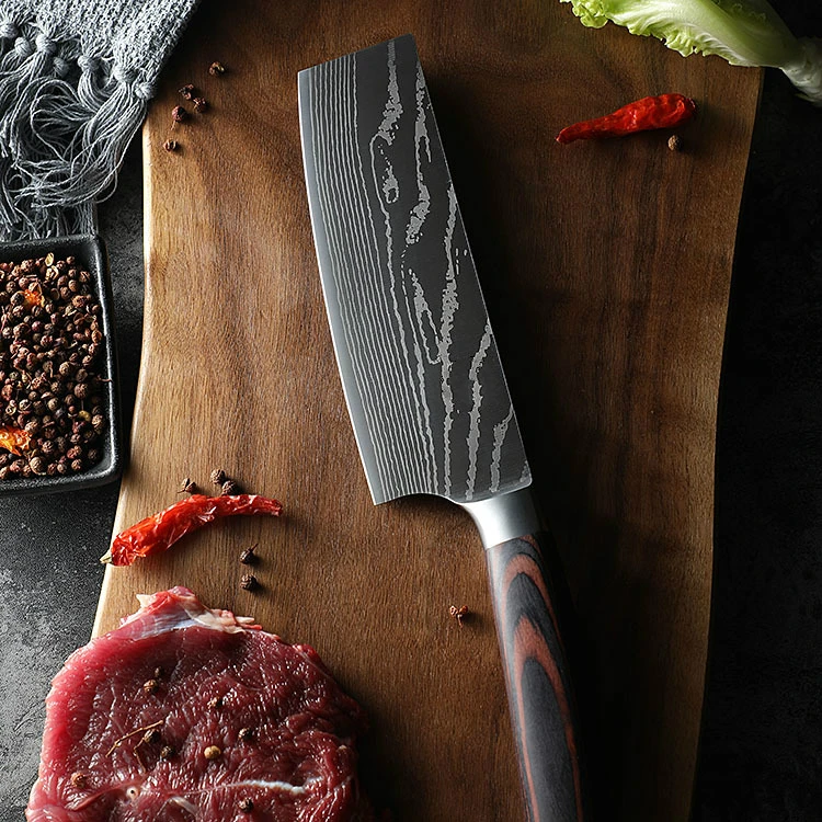 Дамасский лазер зернистый маленький кухонный нож товары для отеля нарезки кожи