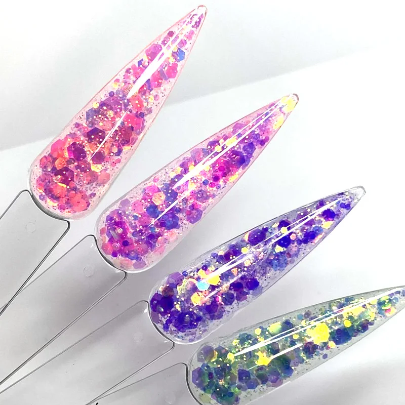 

6 Colors/ 6Pcs (0.35 oz Jar) Acrylic Glitter Powders -Love of my life Acrylic Powder- Pink Glitter Acrylic Powder - Nail Glitter