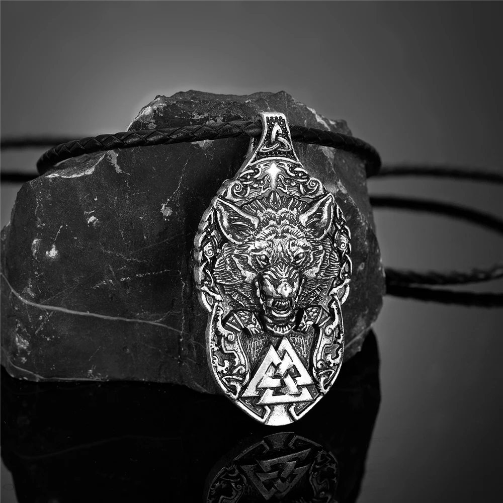 Винтажные Викинги волк тотемная подвеска скандинавские славянские руны