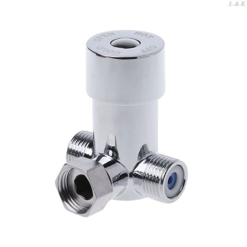 

G1/2" Hot & Cold Water Mixing Valve Thermostatic Mixer Two In & One Out