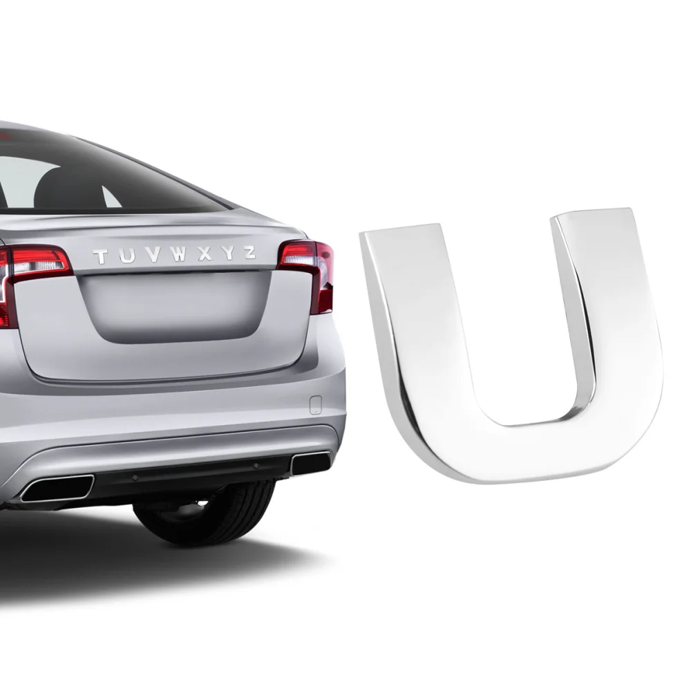 3D DIY металлические буквы-Стикеры автомобильная эмблема буква серебряный значок