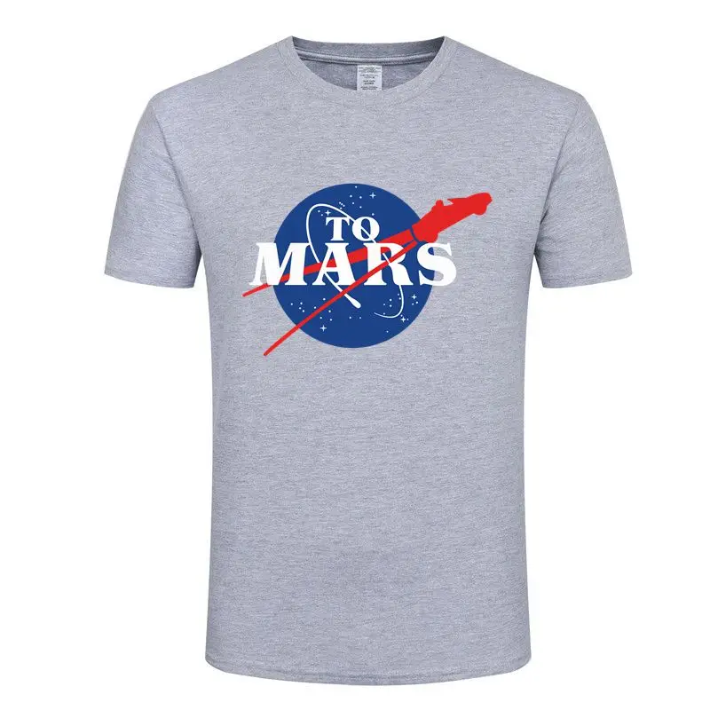 Черная футболка Mars SpaceX с логотипом Space X Мужская популярная френда Новая Модная