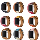 Сверхдлинный ремешок для iwatch SE, ремешок из натуральной кожи для Apple Watch, двойной ремешок для часов серии Tour 76543, браслет 40 мм 44 мм 45 мм 41