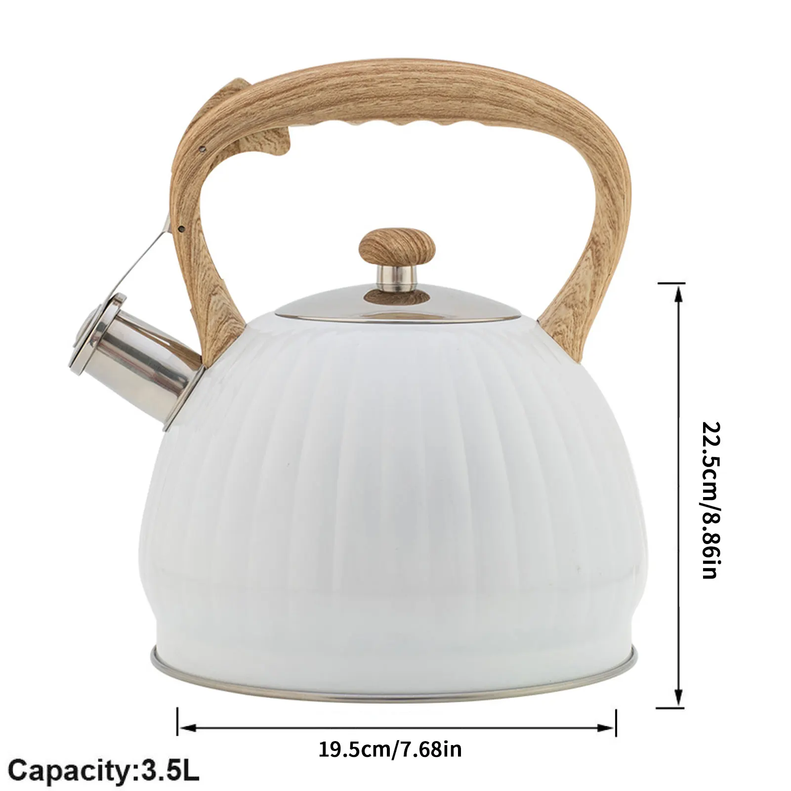 3.5L свисток чайник Нержавеющая сталь Чай Кемпинг Кухня горячей воды кастрюля с