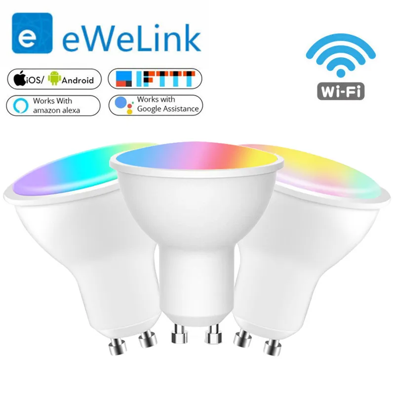 

Умная Светодиодная лампа с поддержкой Wi-Fi, 4 Вт, RGB + CCT