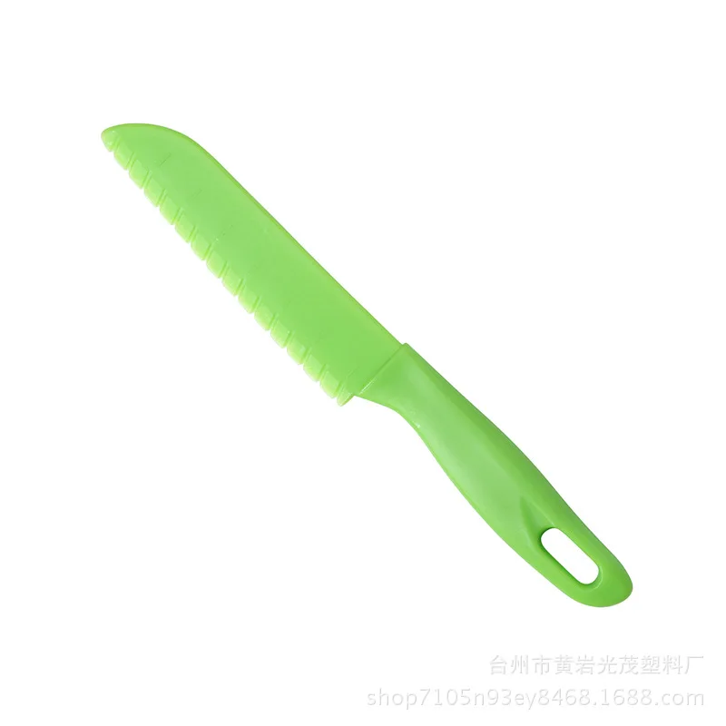 For Fruit Bread Safe Kitchen Knife tools Sawtooth Toddler Cooking Children Paring Plastic Kids Lettuce Knives Sawtooth Cutter  images - 6