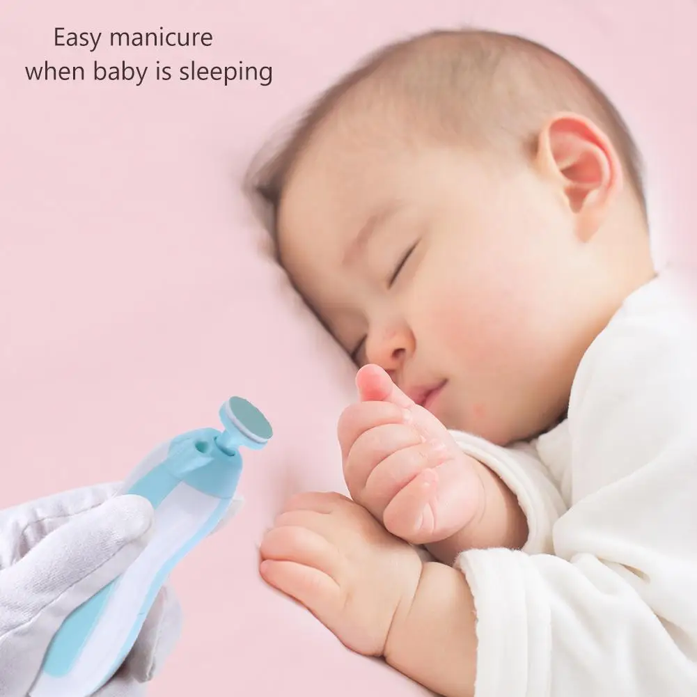 Детская электрическая машинка для стрижки ногтей триммер ножницы набор маникюра