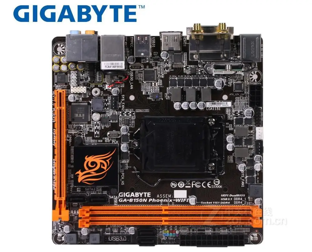 Оригинальная материнская плата для Gigabyte B150N Phoenix-WIFI LGA 1151 USB2.0 USB3.0 DDR4 | Компьютеры и