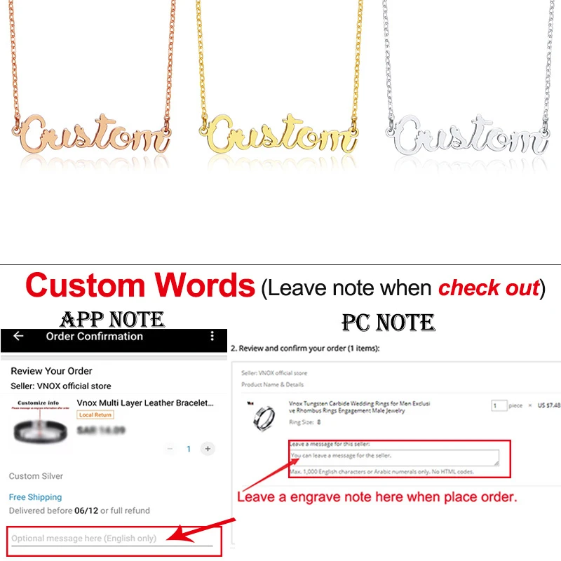 

Customized Name Chokers Temperament Women Necklace Gold Tone Stainless Steel Female Jewlery