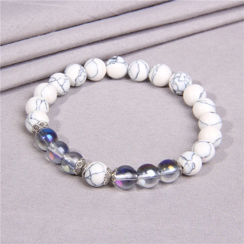 Vinswet Цветочный браслет со стразами браслеты для женщин дружбы ювелирные изделия подвески из натурального камня браслеты стрейч