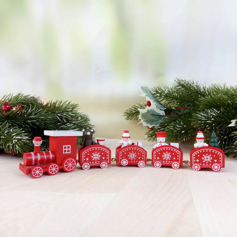 Рождественский поезд дерево снежинка Окрашенные рождественские украшения для