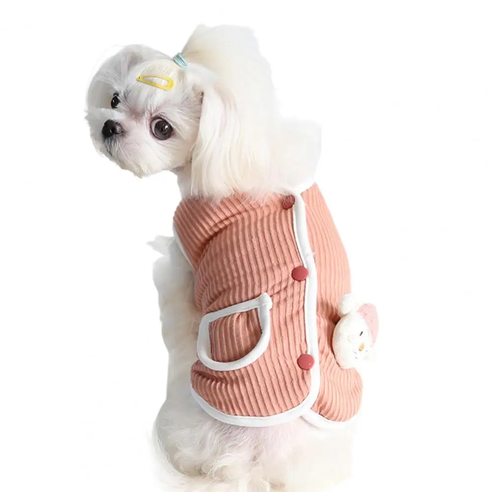 

Good Pet Jacket Eye-catching 2 Colors Puppy Coat Dog Vest Puppy Lovely Warm Vest Pet Winter Clothing