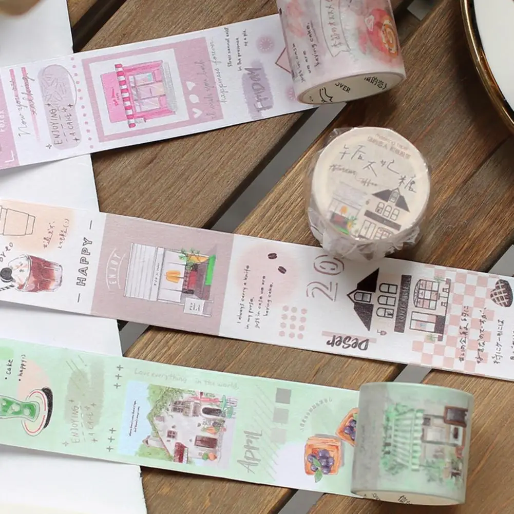 Бумажный практичный планировщик милая Васи-лента декоративная японская лента с