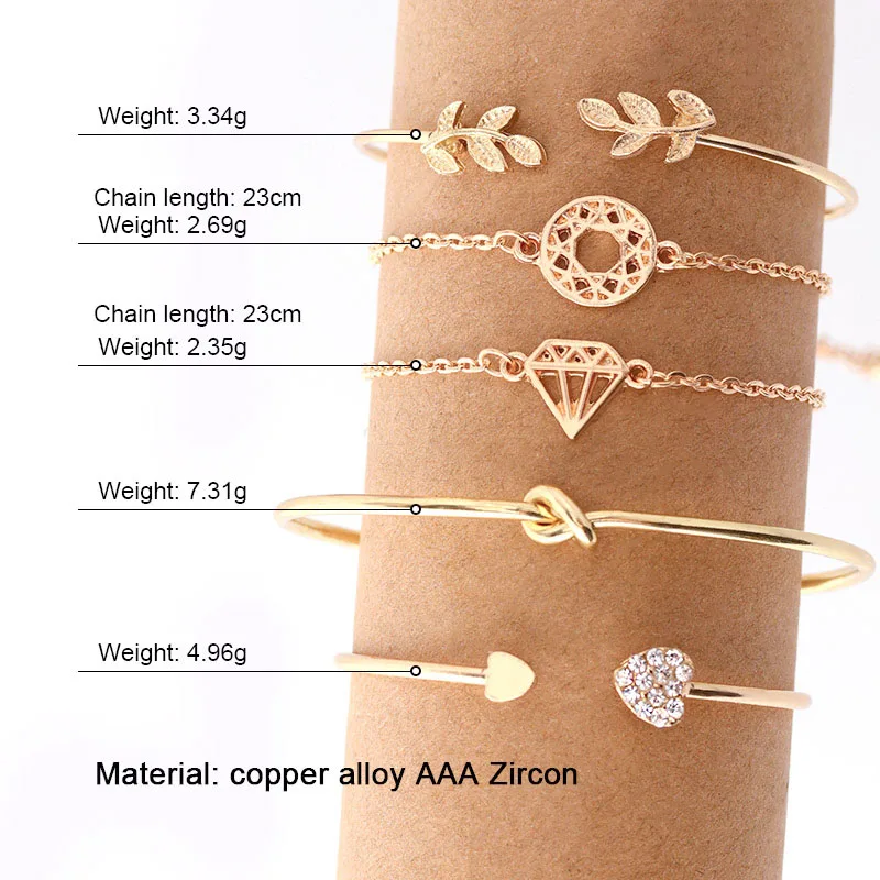 

VCORM New Romantic Adjustable Crystal lovers Gold Charm Bracelet for Women Men 2019 Hot Fashion Jewelry Party Wedding Gift
