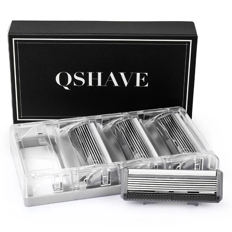 Qshave Black Spider Man ручная бритва с красивой подарочной коробкой может спроектировать ваше имя на ручке(1 шт. ручка, 4 шт. лезвие X6