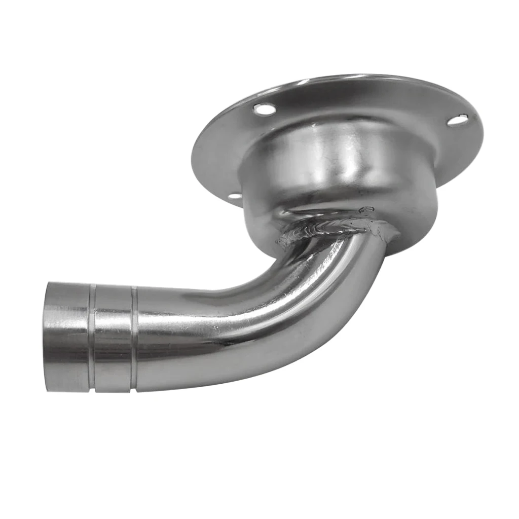 

Heavy Duty Stainless Steel 90 Degree Bend Gas Fuel Tank Vent Through Hull Scupper for Boat/Yacht (1 inch I.D. Hose)