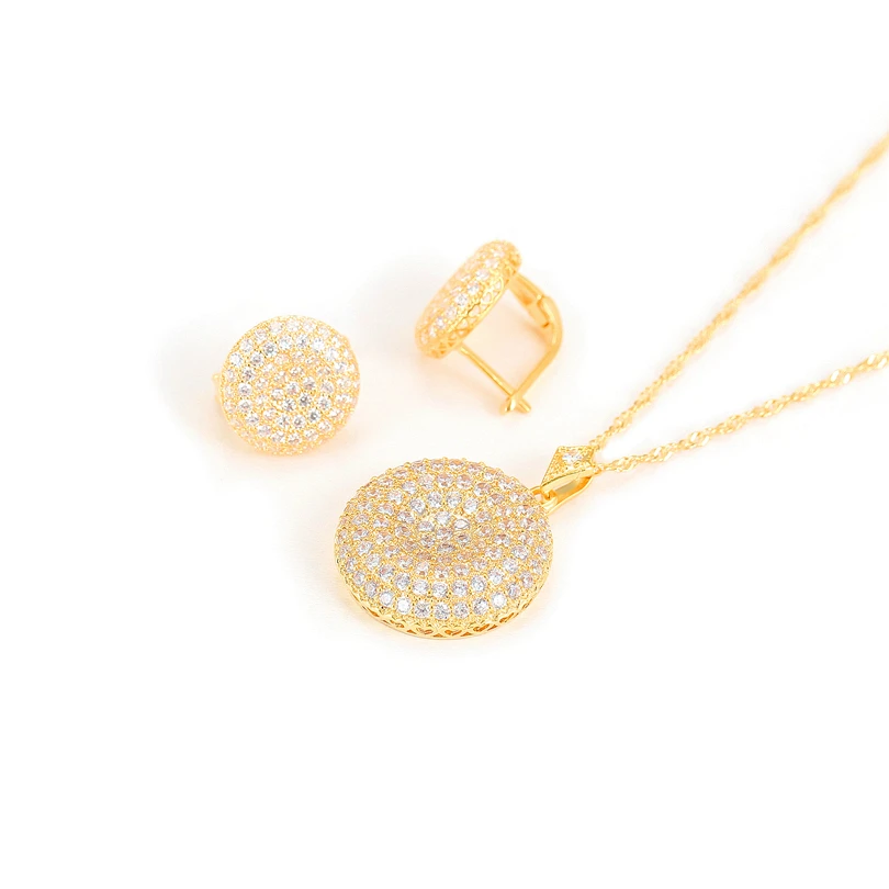 Женское длинное ожерелье с подвеской роскошное свадебное из фианита золотыми