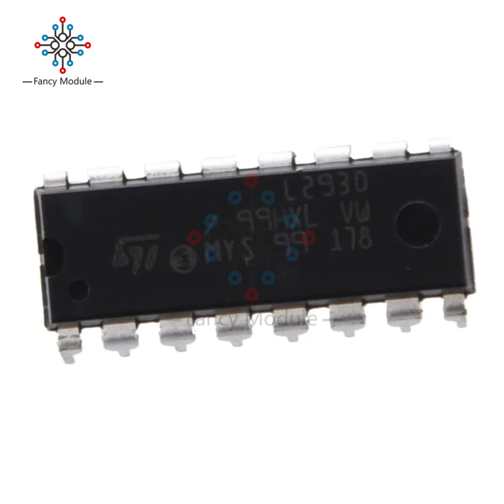 10 шт. L293 L293D DIP DIP16 16 IC драйвер двигателя Чип привода PAR PusH Pull 4 канальный модуль