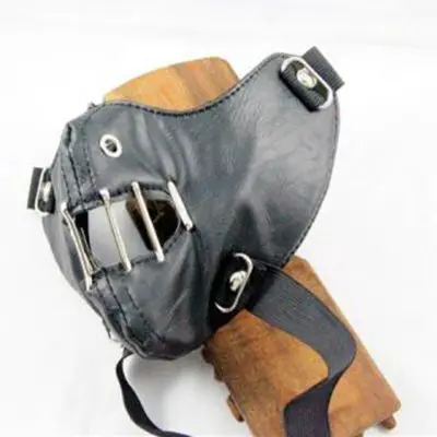 

Sleepy Beast Paper Clip Mask Punk Leather Mask Ghoul Locomotive Mask Willow Nail Alloy Punk Accessories Mask