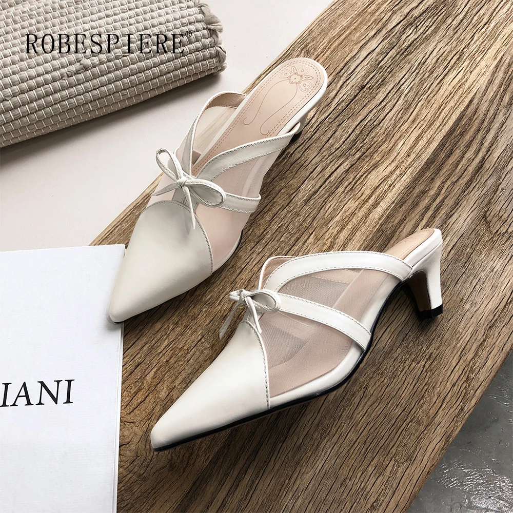 ROBESPIERE/Женская обувь с ремешком на пятке сезон весна осень Новая повседневная