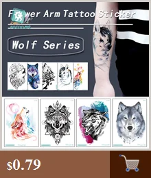 Rocooart Wholesale 10PCS Temporary Tattoo Sticker Robotic Arm and English Letter Design Waterproof Men Body Art Tatoo