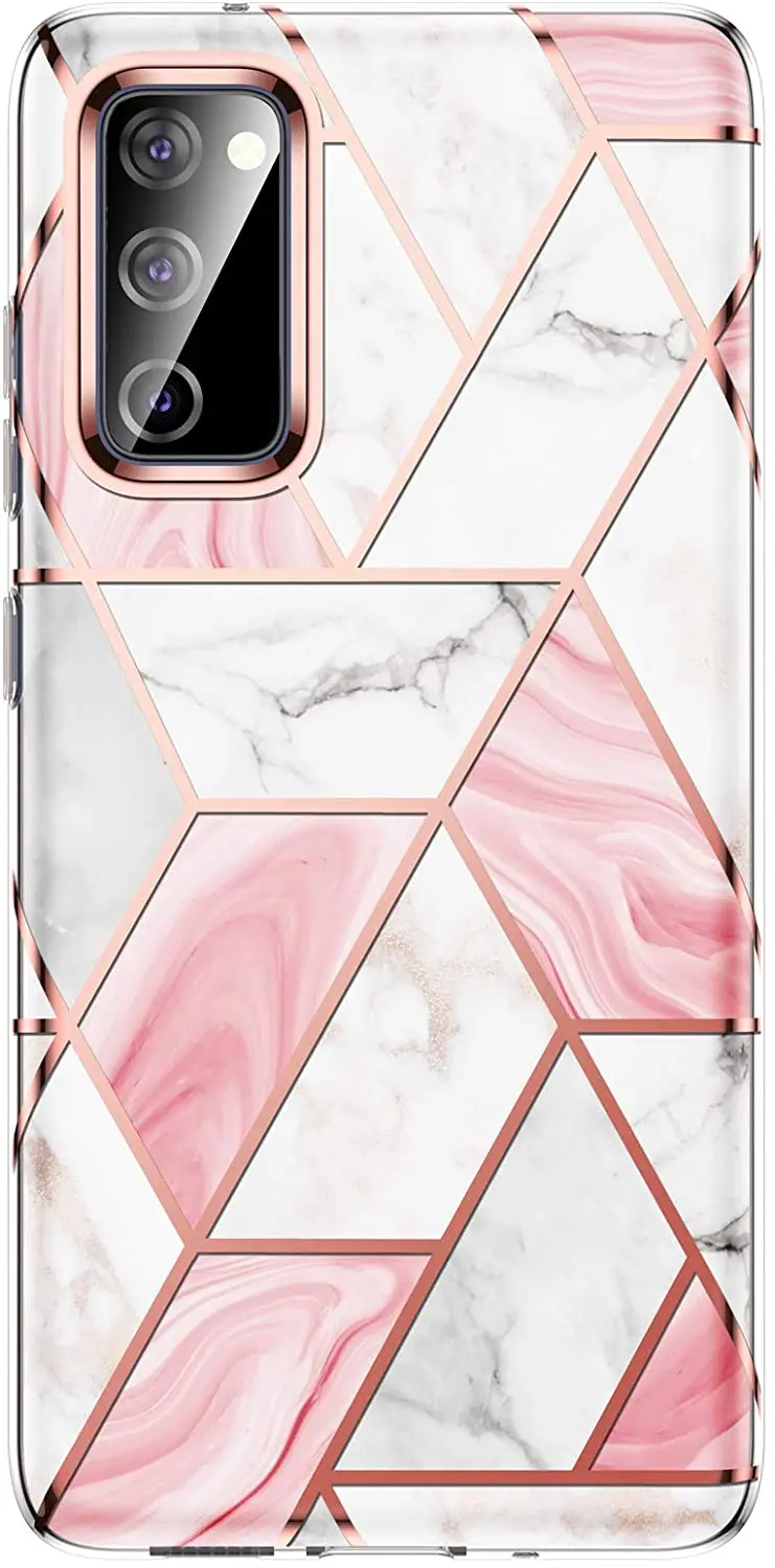 For Samsung Galaxy Note 20 10 S22 S21 S20 FE Ultra S10 Plus Full-Body Glitter Chrome Marble Cover WITHOUT Screen Protector