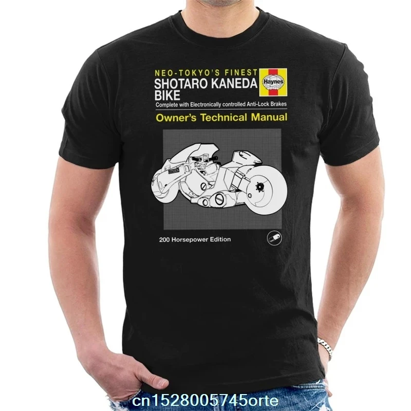 Мужская футболка с принтом camiseta Shotaro Kaneda Bike Haynes Manual Akira 100% хлопок женская