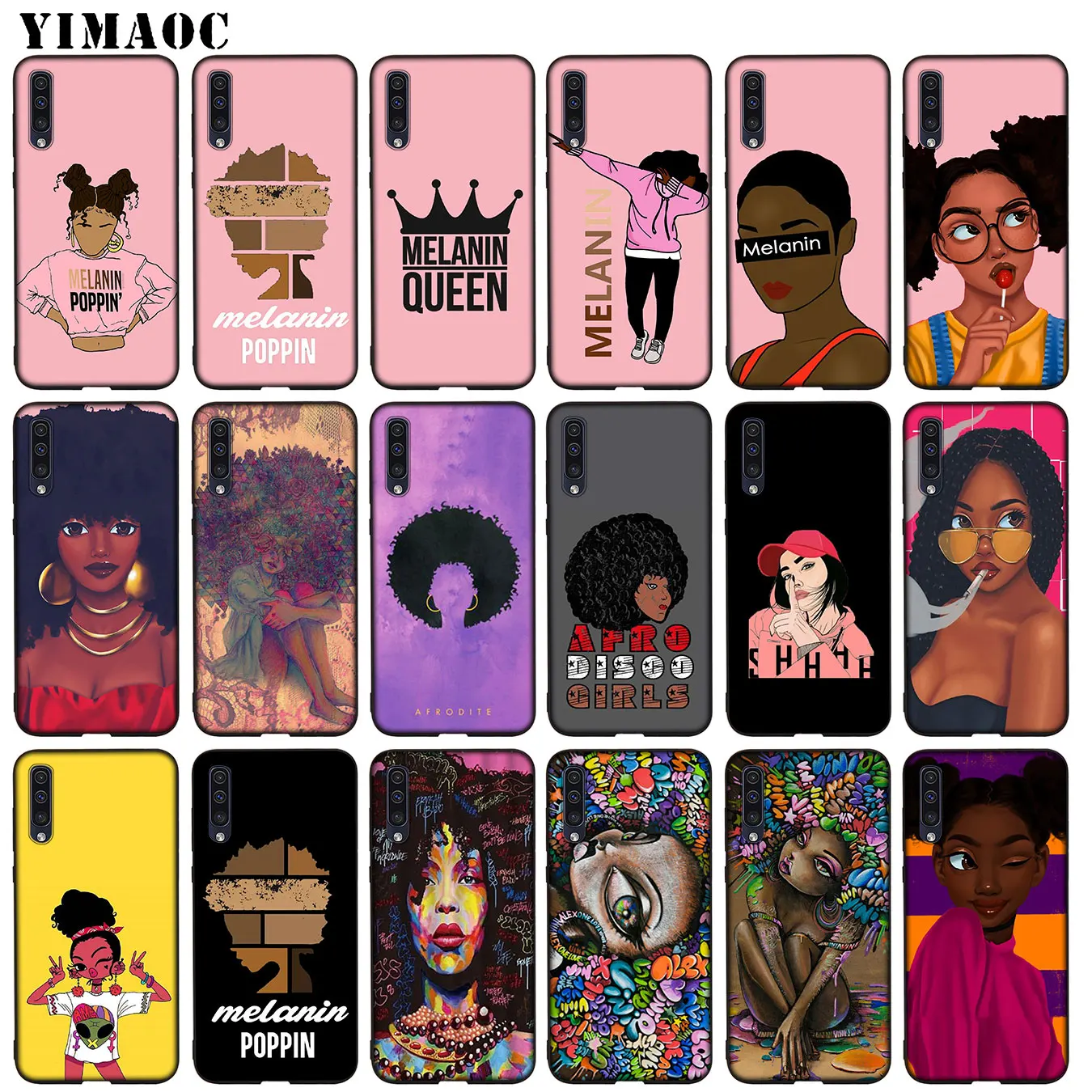 2bunz Melanin Poppin Aba Afro Girls Тонкий Мягкий силиконовый чехол для Samsung Galaxy A51 A71 A81 A91 A41 A21 A11 A01