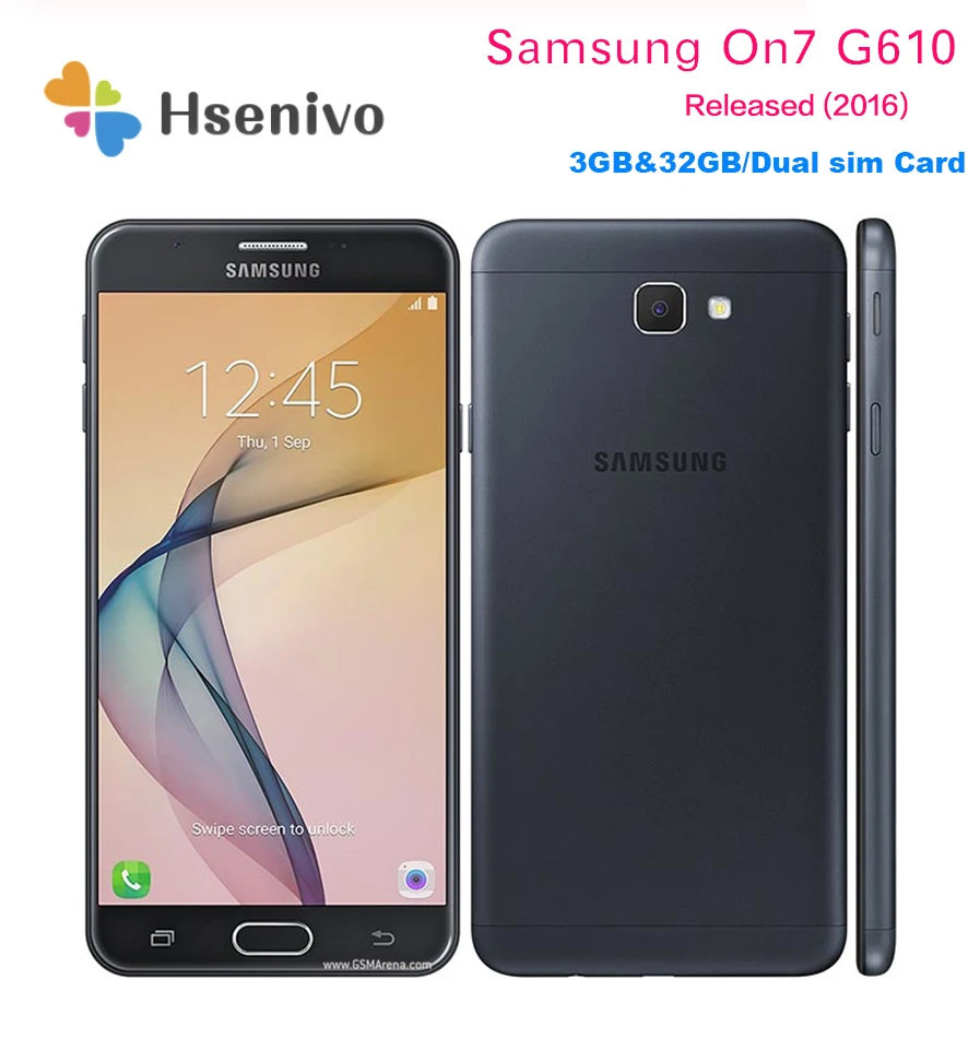 Восстановленный разблокированный телефон Samsung Galaxy On7 (2016) G6100 5 дюйма 3 ГБ ОЗУ 32 Гб
