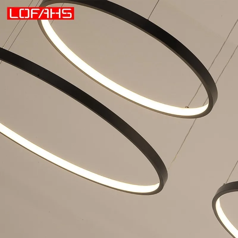 

1 New Modern Led Chandelier Ring Indoor Pendant Chandelier Lamp Lighting Fixtur for Living Room Bedroom Dining Room Aluminum AC