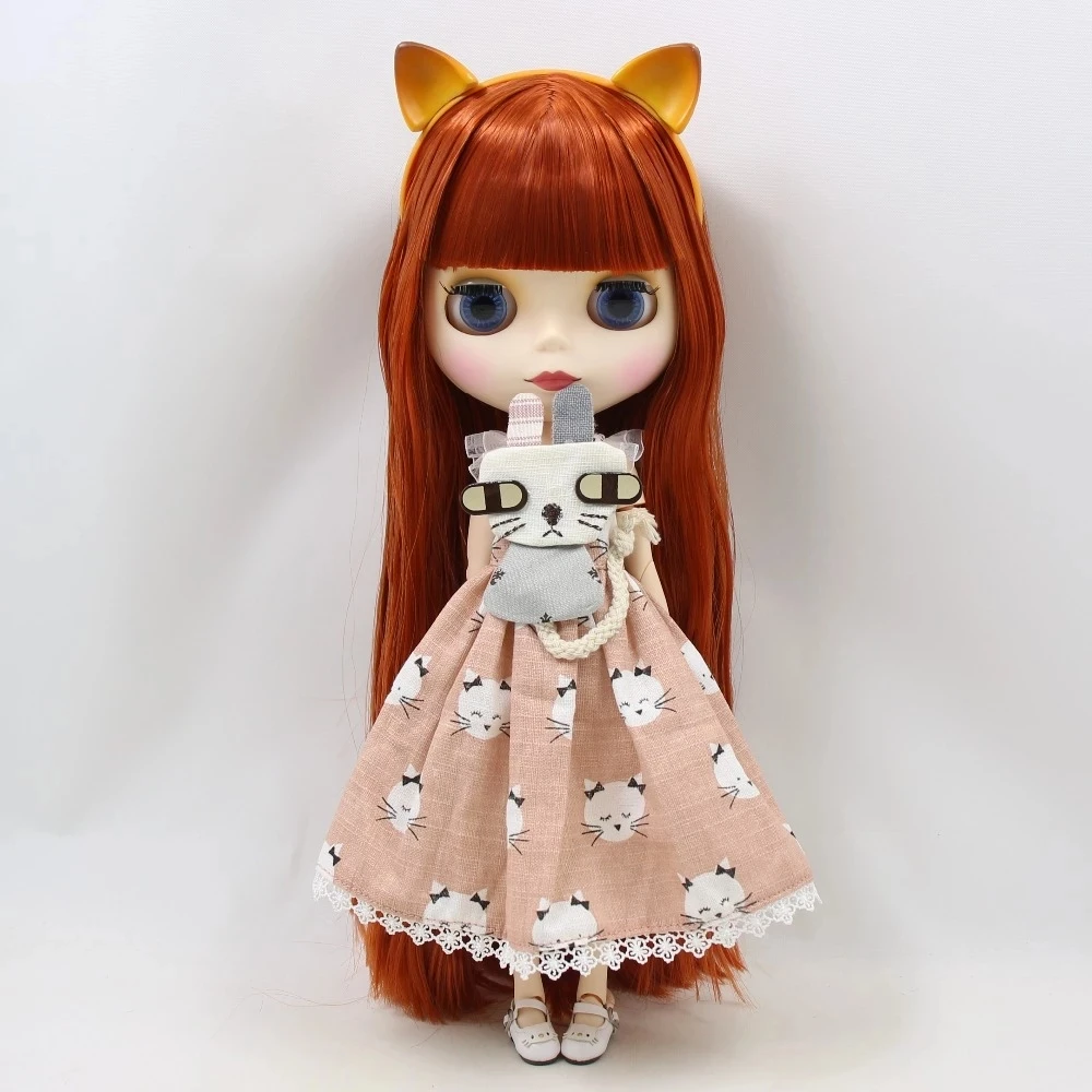 Кукла ледяной DBS Blyth одежда licca joint body bjd милое платье с котом и шпилькой