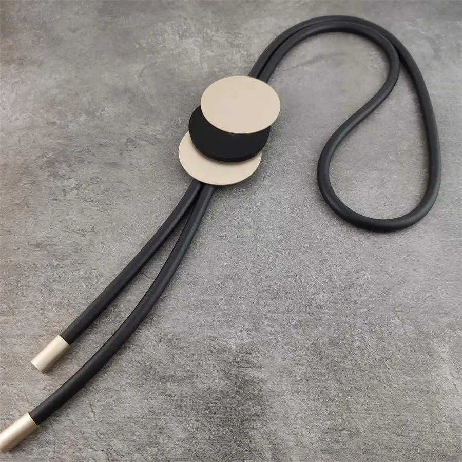 Простой ретро Шарм круглая алюминиевая цепь пена длинное ожерелье большой