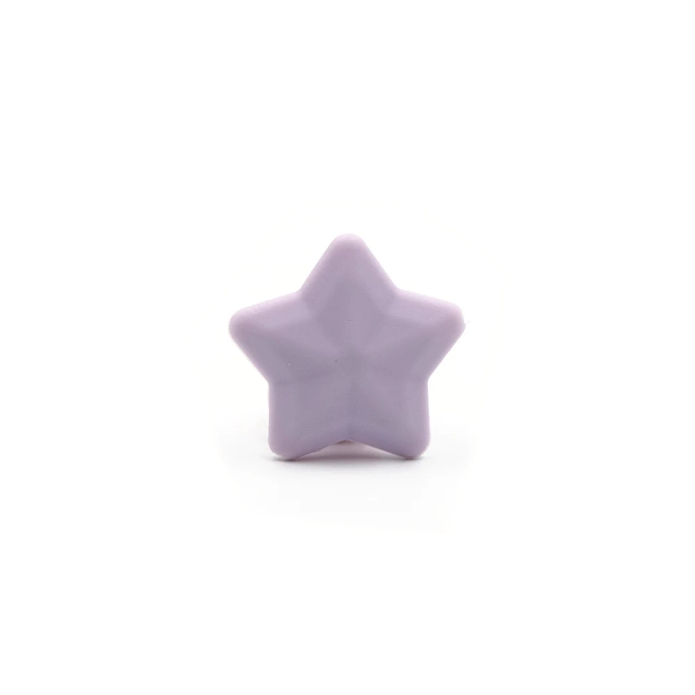 Sweet Lilac 5 шт. Perle силиконовые бусины звезда 38 мм BPA Бесплатный Детский аксессуар для прорезывания зубов игрушки DIY соска цепь грызунов бусины для изготовления бижутерии - Цвет: Sweet Lilac