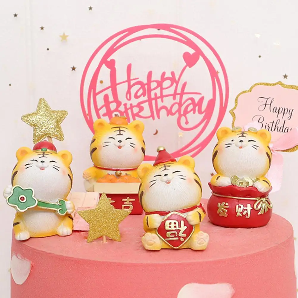 

Wonderful Tiger Doll Heat Resistance Lightweight Car Center Console Tiger Doll Toy Car Decor Miniature Tiger Statue