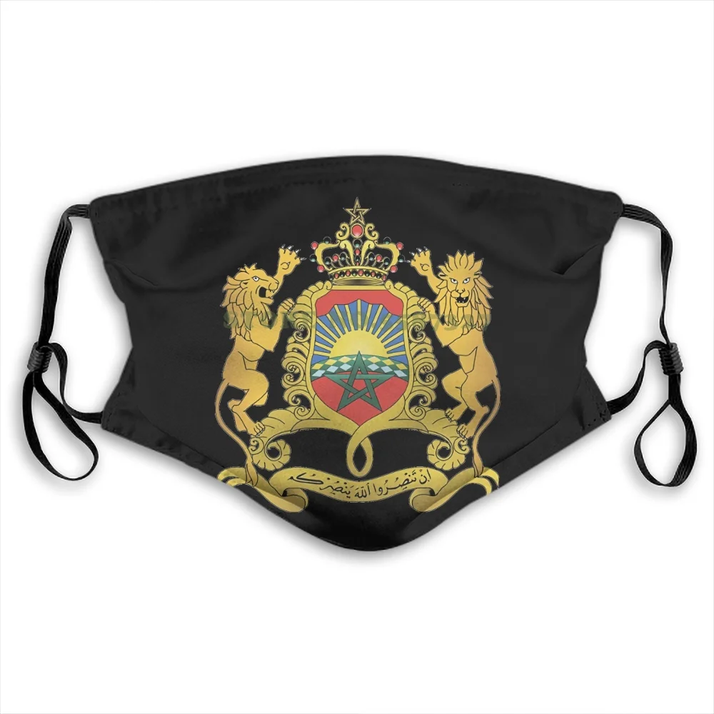 

Fashion Morocco Of Arms National Moroccan Emblem For Men Women Face Masks