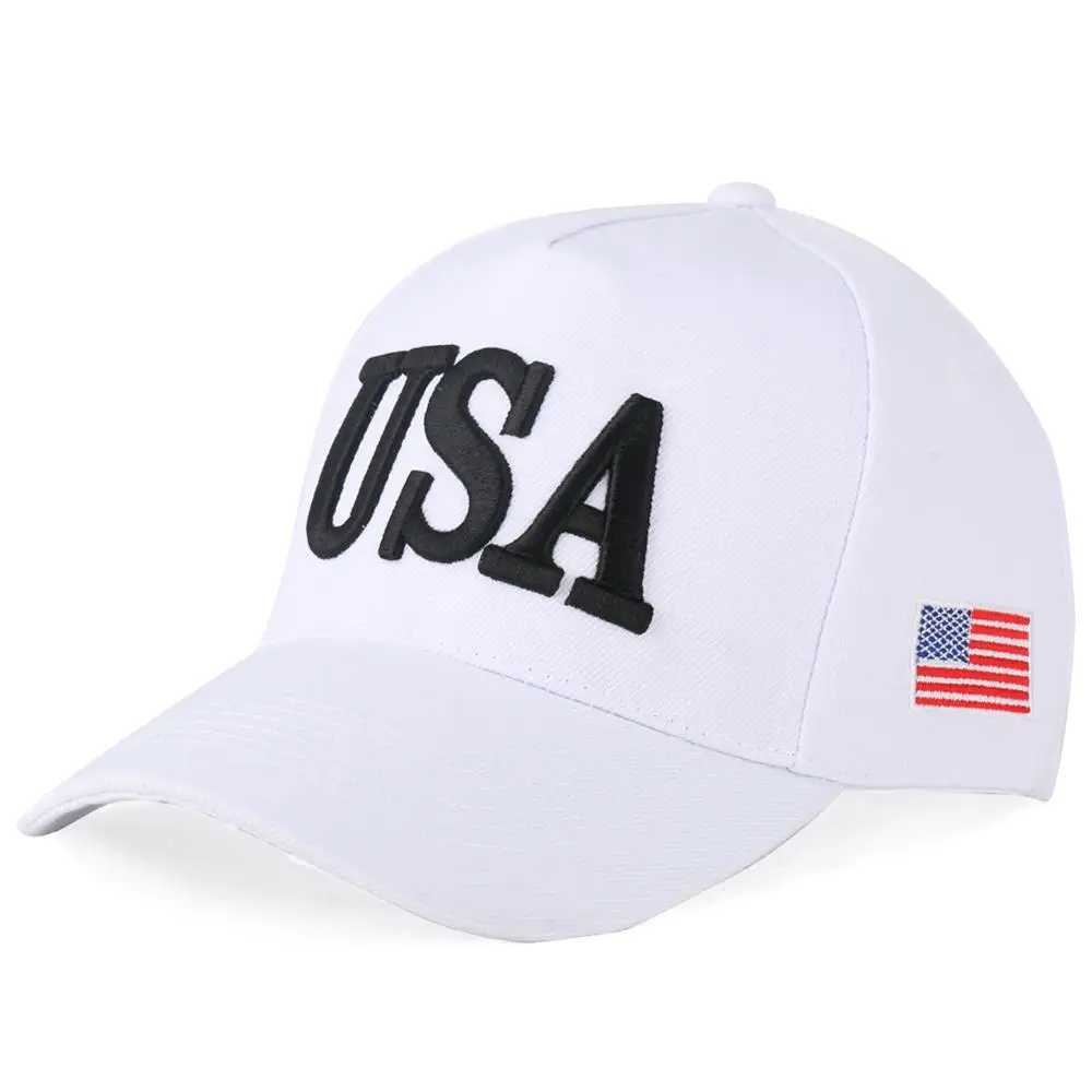 Белая бейсбольная кепка американская стандартная Мужская в стиле хип хоп