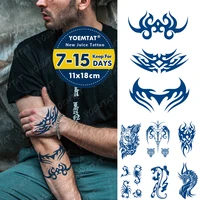 juice ink lasting waterproof temporary tattoo sticker flame totem lotus wolf scorpion flash tattoos male arm body art fake tatto