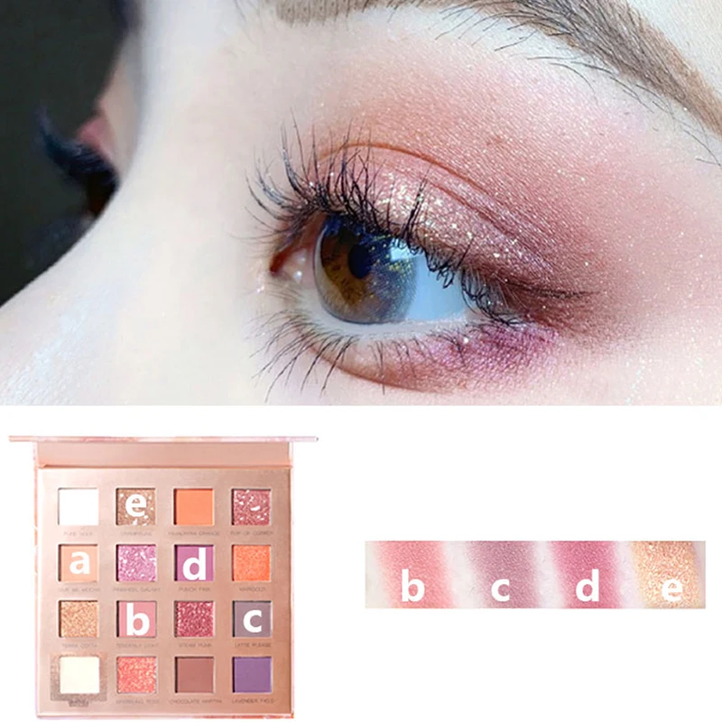 Новый стиль 16 цветов блестящие тени для век палитра макияжа матовые мерцание и