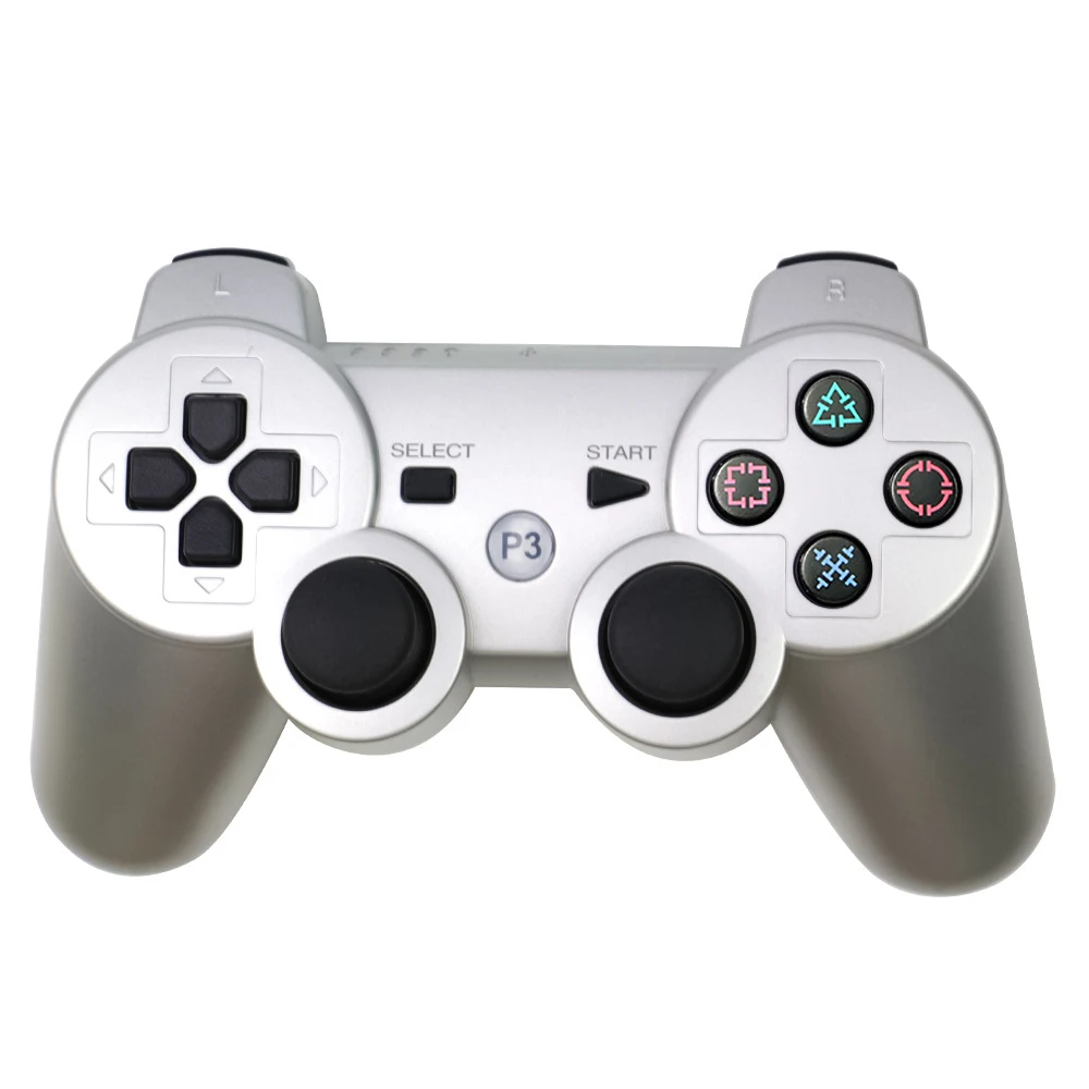 Type 1 Silver Беспроводной Bluetooth контроллер для sony PS3 геймпад для Play Station 3 джойстик для sony Playstation 3 PC для Dualshock контроллер - Цвет: Type 1 Silver