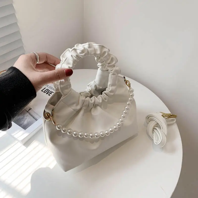 

Crossbody Bags for Women Shoulder Bag Designer Handbag Purse Cloud Beaded Women Bag Folds Fashion All-match 2021 New PU Leather