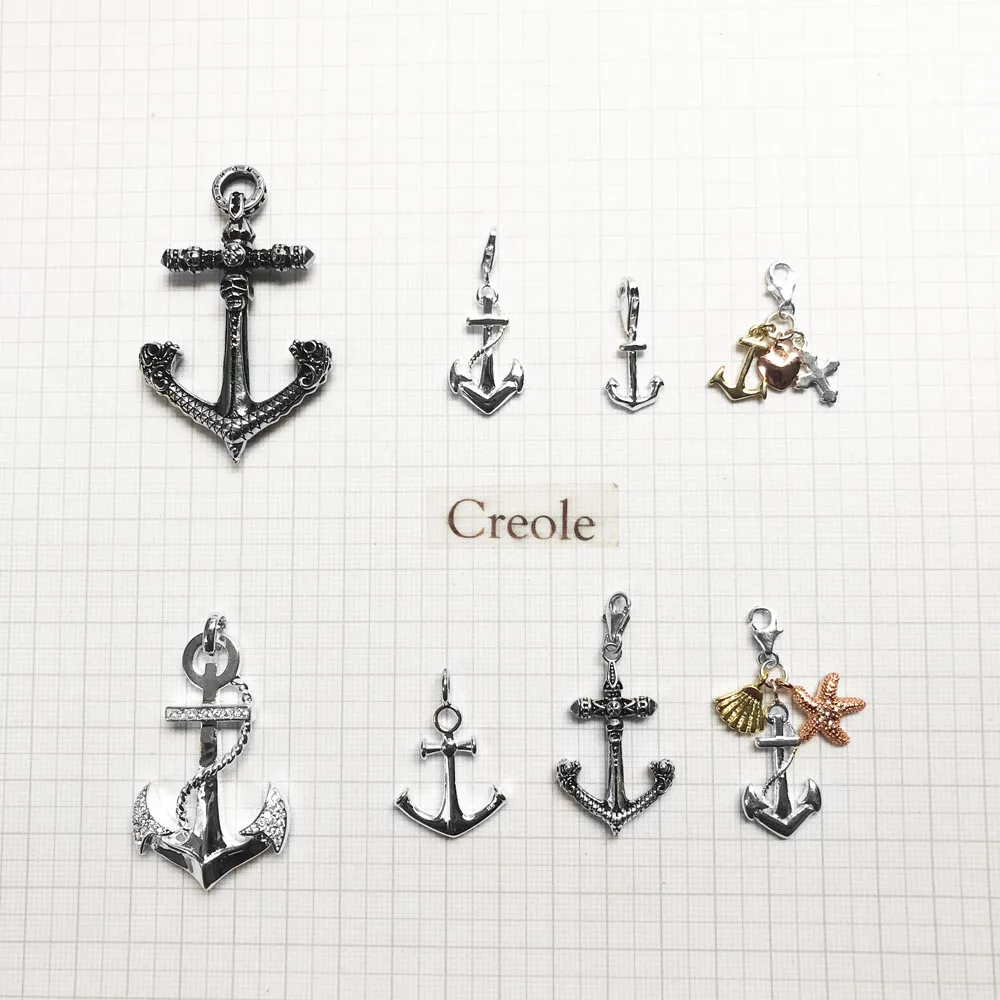 Ожерелье с подвеской в виде черепа якоря веры сердца океана лето 2019 уличные