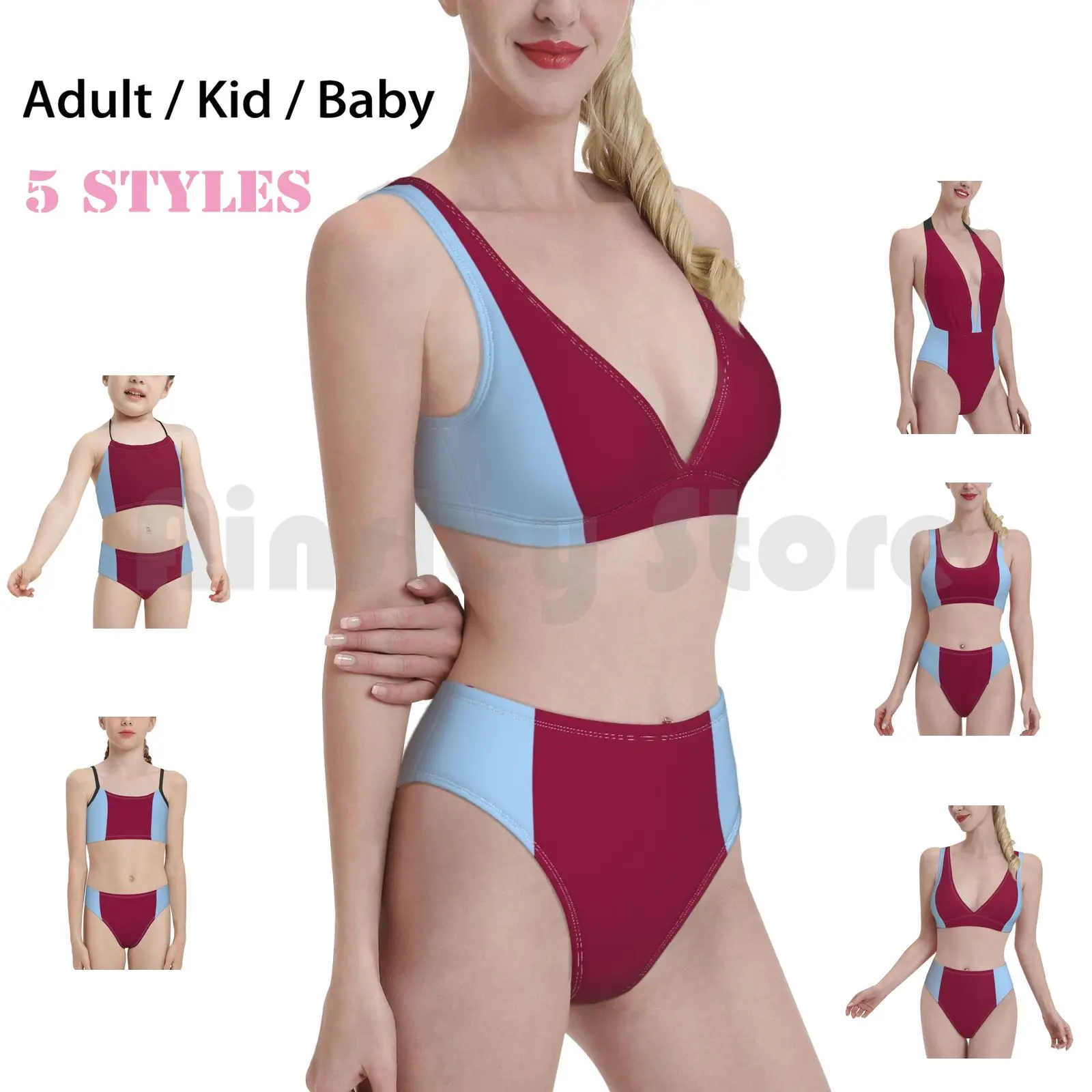 

Swimwear Bikini 1 Piece Women 2 Pieces Face