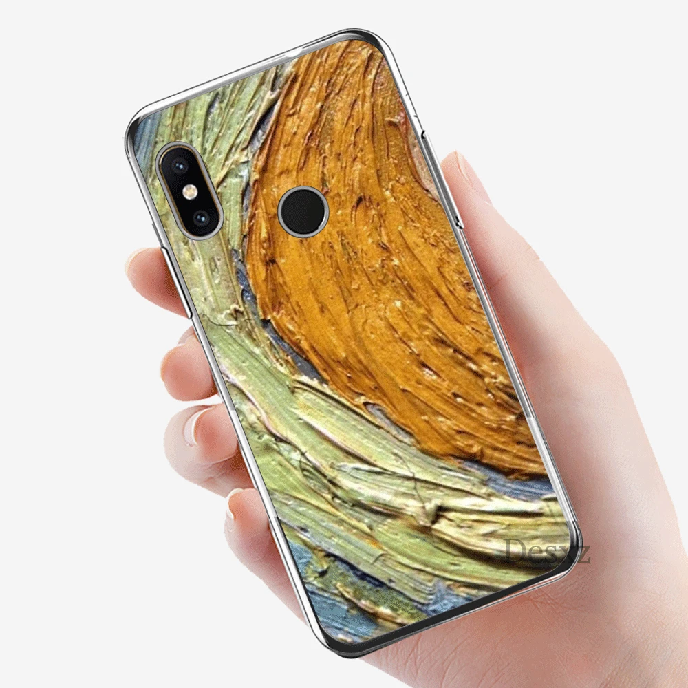 H10 Чехол стильная футболка с изображением персонажей видеоигр для Xiaomi mi 5 5S 6 6X8 SE A1 A2 Lite mi x 2S 6A 9 9se макс 3 жесткий чехол Живопись Ван Гога для Чехлы - Цвет: H10