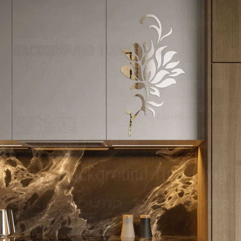 Зеркальные наклейки для украшения комнаты ванной 3D Настенный декор всего тела