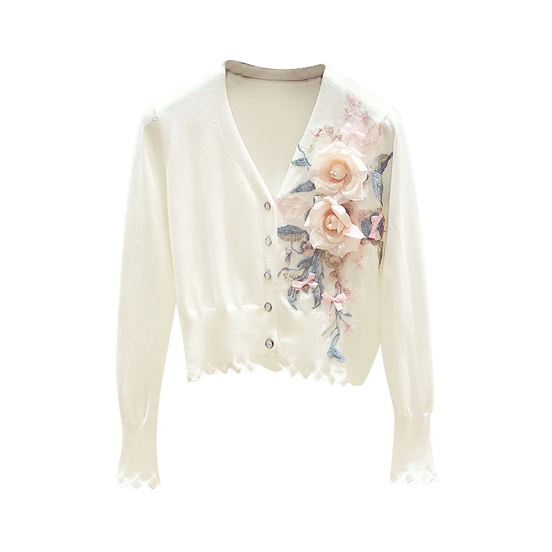 Новинка весна-осень 2020 вязаный кардиган ручной работы в Корейском стиле с