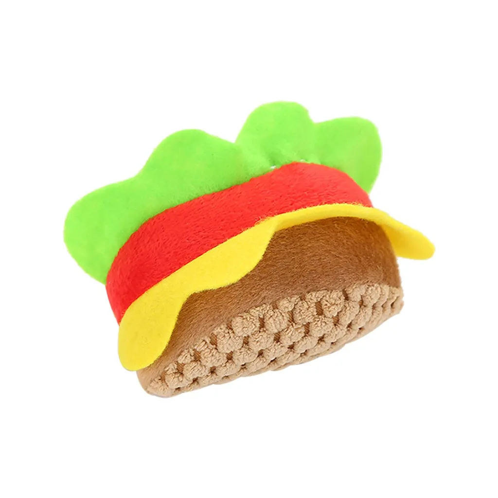 Хлопковая игрушка для кошек 10 г разноцветная модель имитация гамбургер мягкая