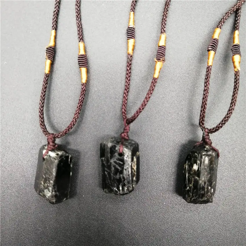3 шт. натуральный черный турмалин руда энергетическая чакра камень кулон